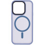Чохол 2Е Basic для iPhone 15 Pro , Soft Touch MagSafe Cover, синій світлий