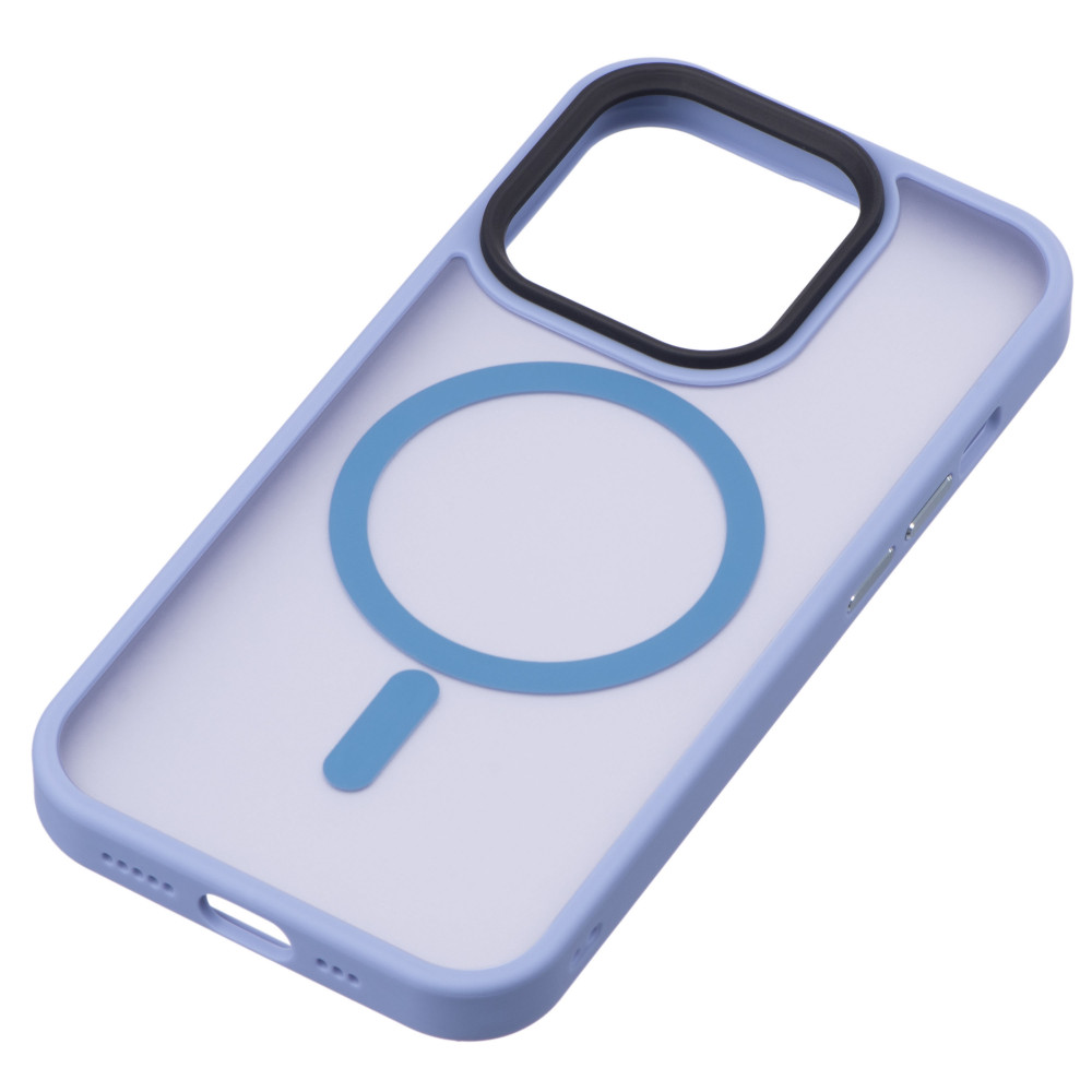 Чохол 2Е Basic для iPhone 15 Ultra, Soft Touch MagSafe Cover, синій світлий