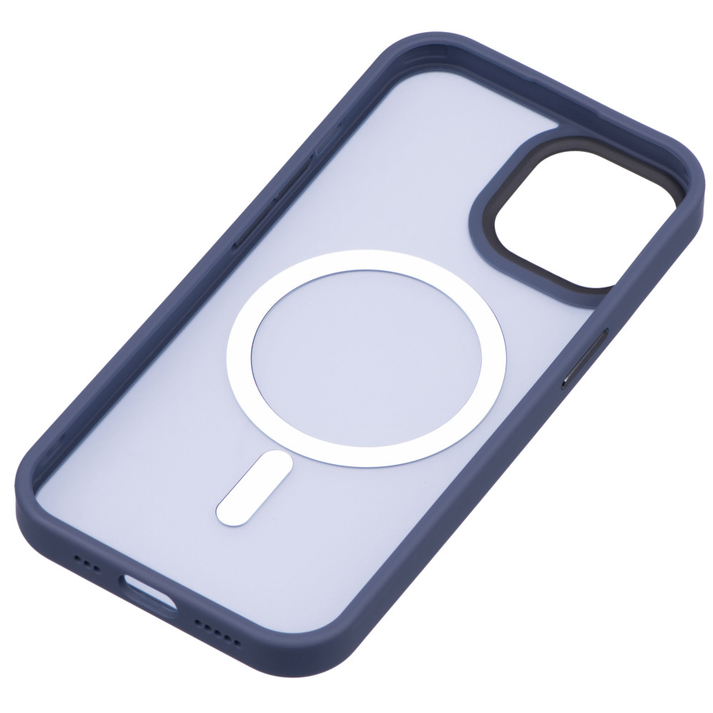Чохол 2Е Basic для iPhone 15, Soft Touch MagSafe Cover, синій темний
