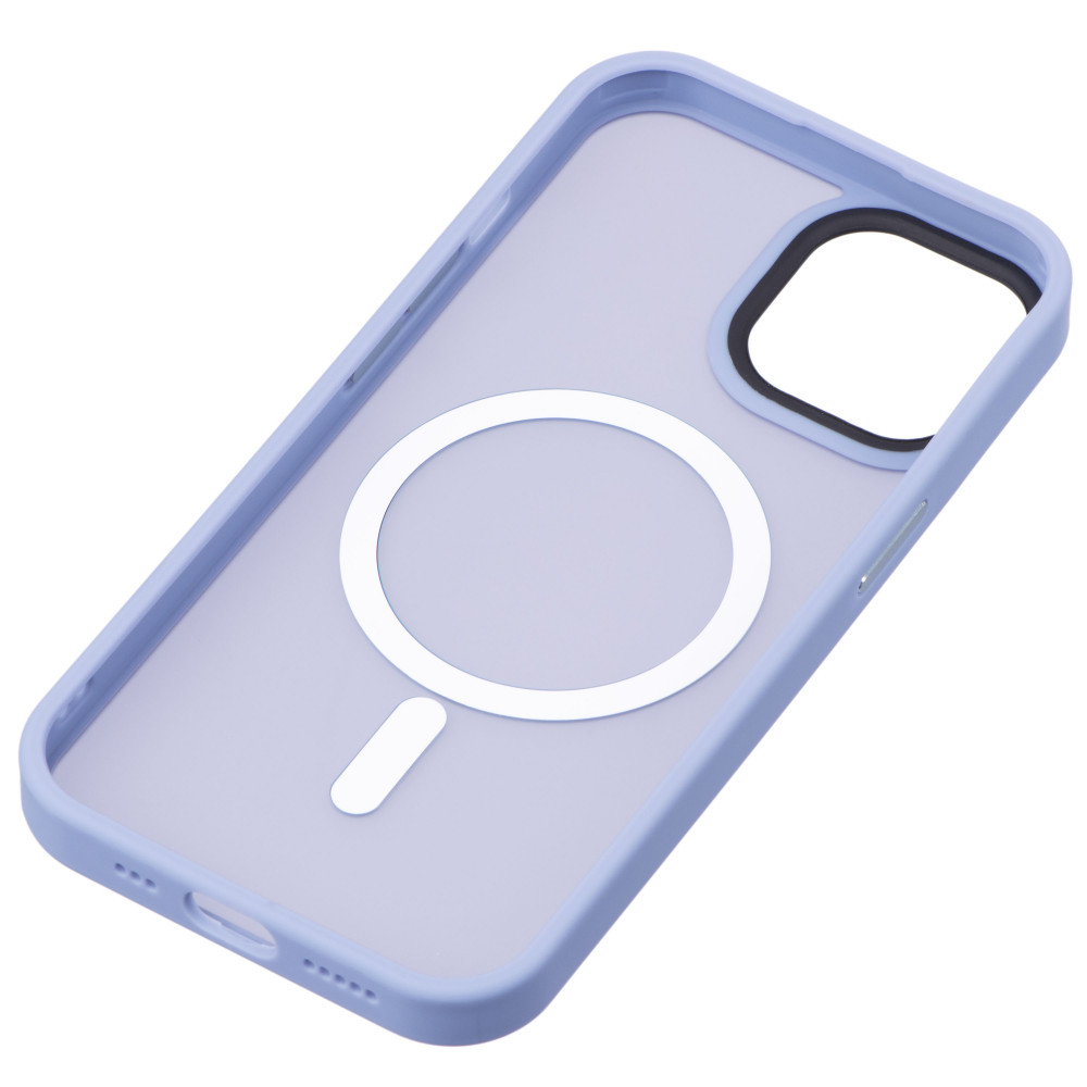 Чохол 2Е Basic для iPhone 15, Soft Touch MagSafe Cover, синій світлий