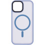 Чохол 2Е Basic для iPhone 15, Soft Touch MagSafe Cover, синій світлий