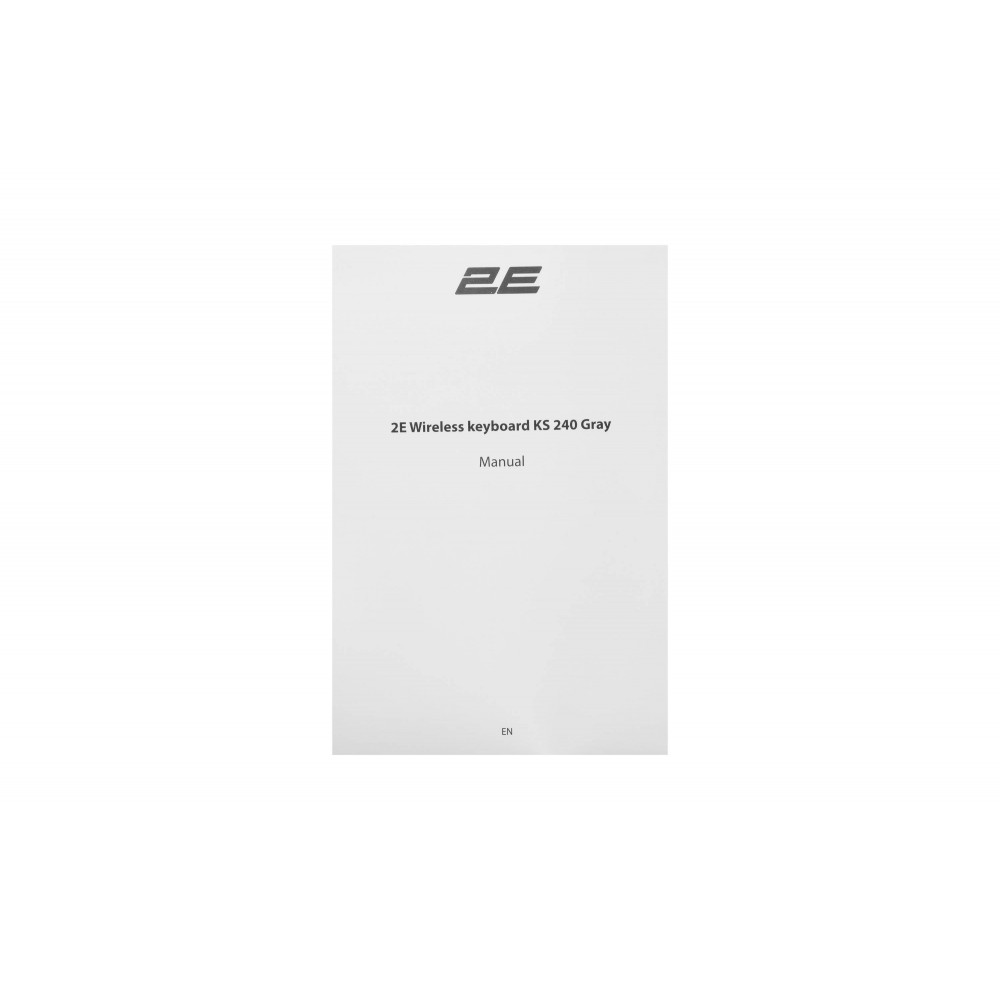 Клавіатура мембранна 2E KS240 110key, WL/BT, EN/UK, сіро-чорний