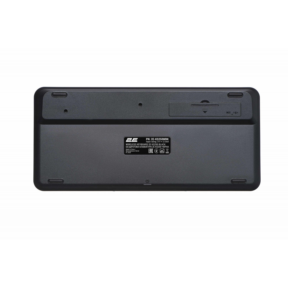 Клавіатура мембранна 2E KS250 84key, WL/BT, EN/UK, чорно-сірий