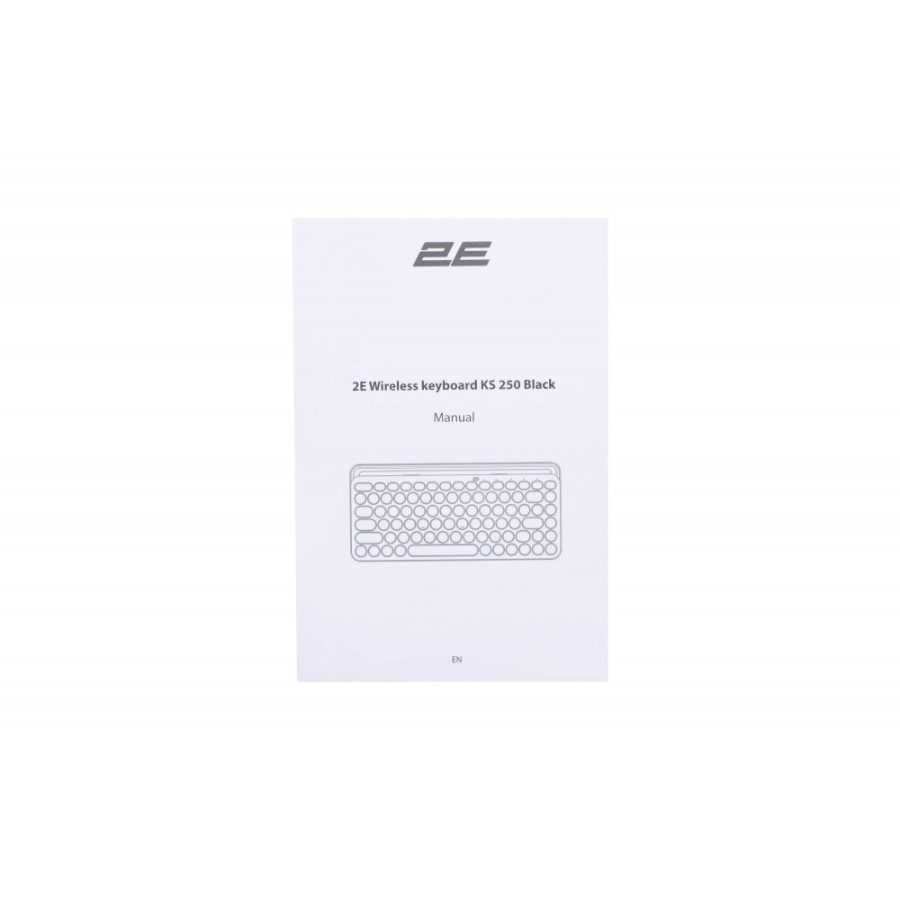 Клавіатура мембранна 2E KS250 84key, WL/BT, EN/UK, чорно-сірий