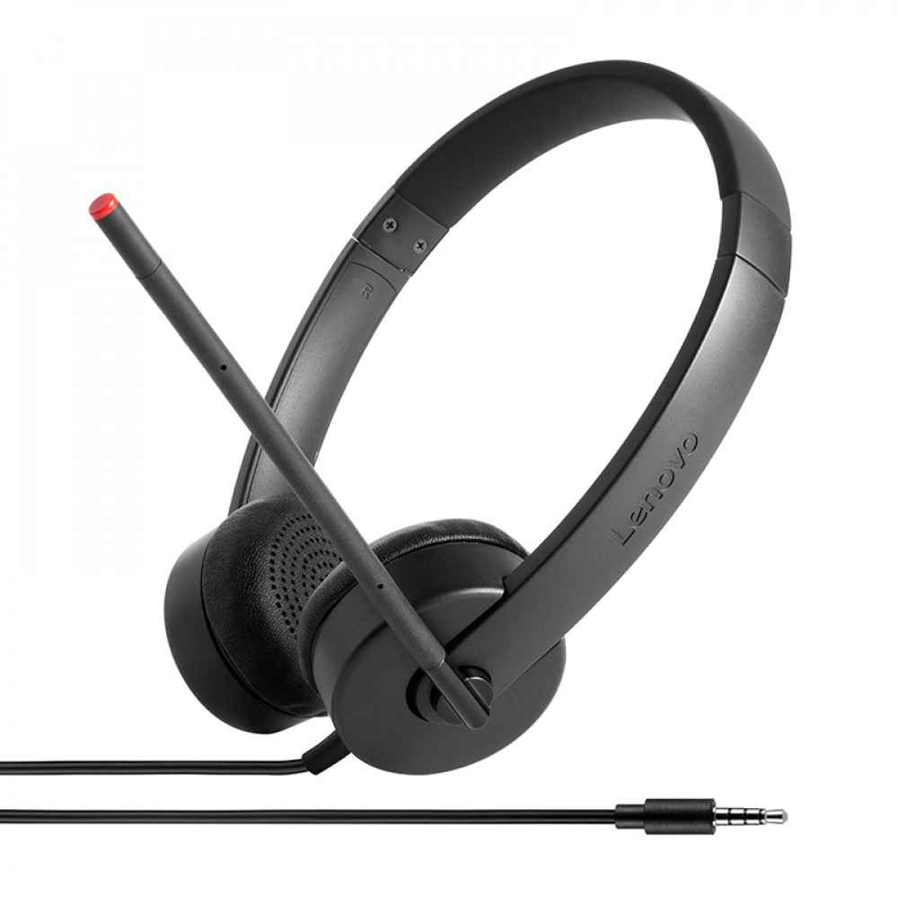 Гарнітура ПК стерео On-ear Lenovo Analog Headset, mini-jack, 1.2м, чорний