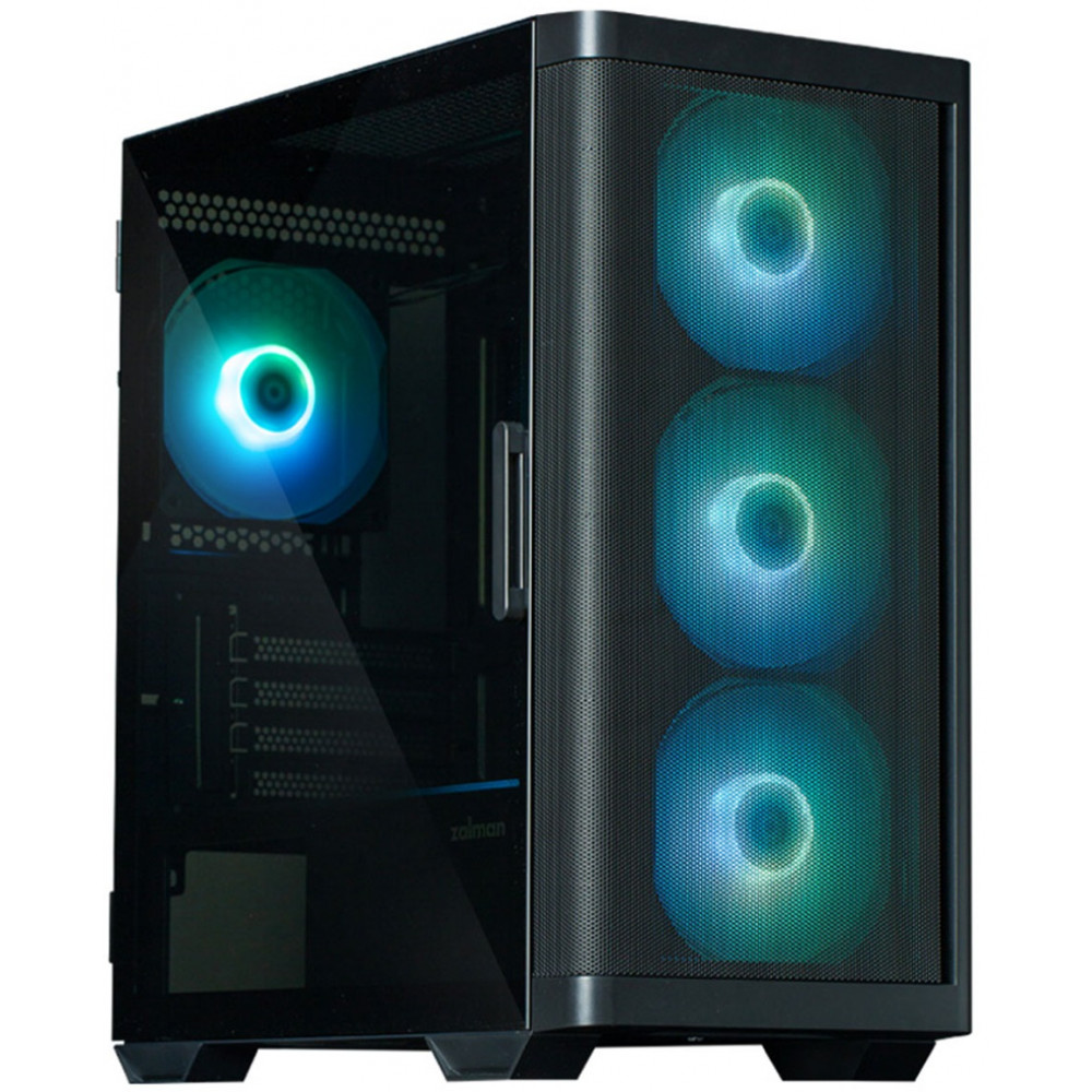 Корпус Zalman M4 без БЖ, 2xUSB3.0, 1xUSB2.0, 4x120мм ARGB, VGA 320мм, LCS ready, TG Side Window, mATX, чорний