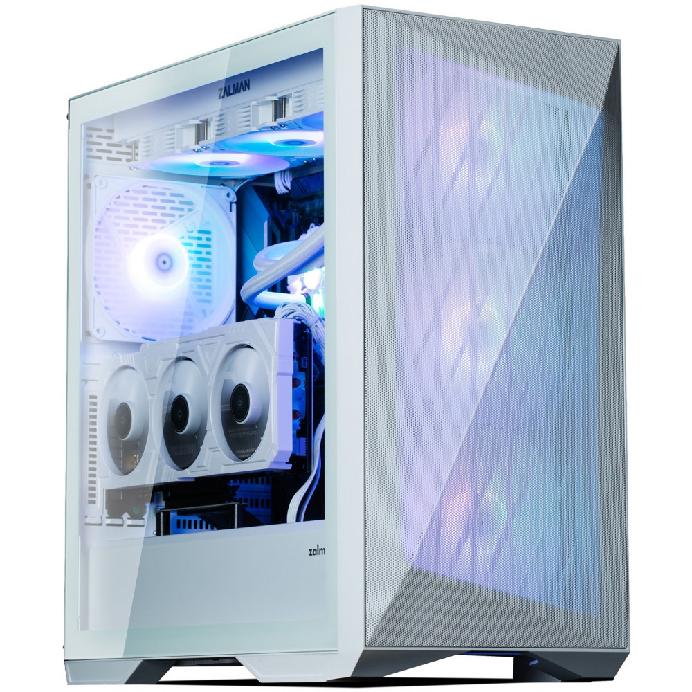 Корпус Zalman Z9 Iceberg MS без БЖ, 2xUSB3.0, 2xUSB2.0, 1xUSB 3.1 Gen2 Type-C, 4x140мм ARGB, VGA 390мм, LCS ready, TG Side Panel, EATX, білий