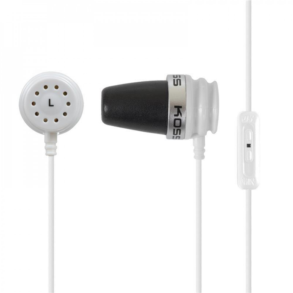 Навушники In-Ear Koss Spark Plug VCw Noise Isolating, 3.5 mini-jack, Білий