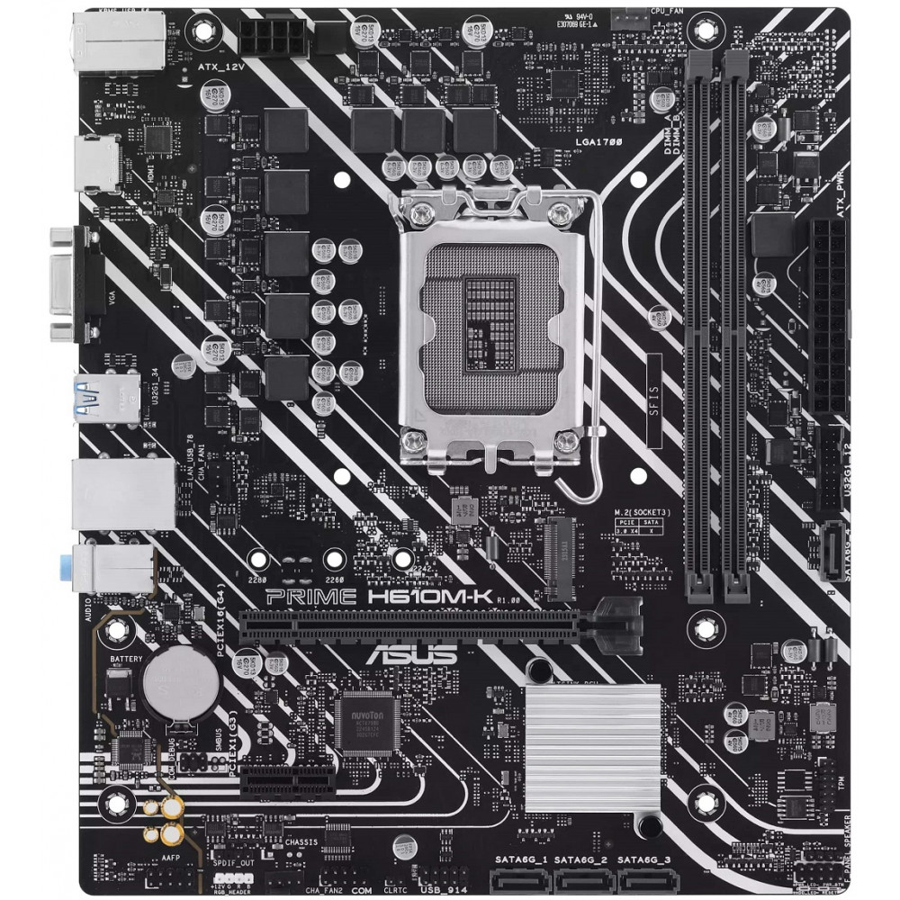 Материнcька плата ASUS PRIME H610M-K s1700 H610 2xDDR5 M.2 HDMI D-Sub mATX
