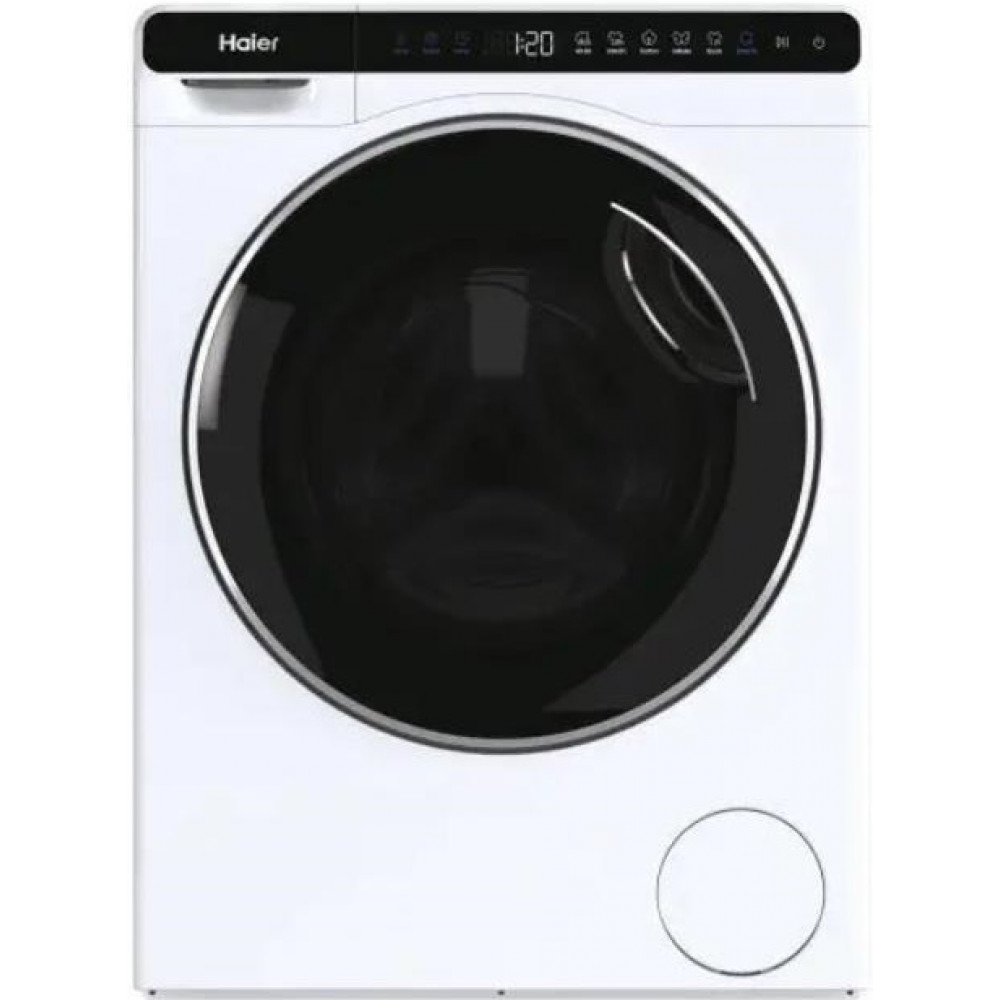Пральна машина Haier фронтальна, 5кг, 1200, A+++, 44см, дисплей, інвертор, люк чорний, висота 70см, білий