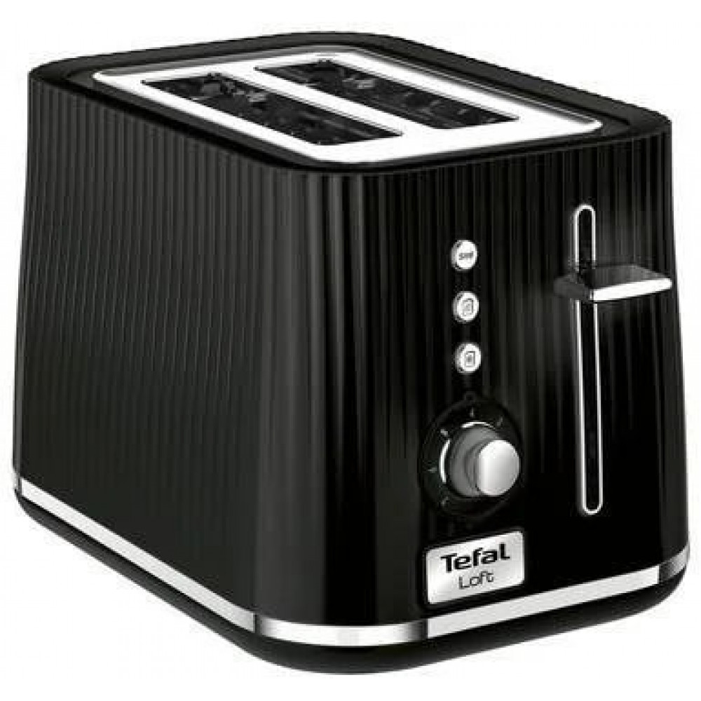 Тостер Tefal Loft 850Вт, розморожування, пластик, чорний
