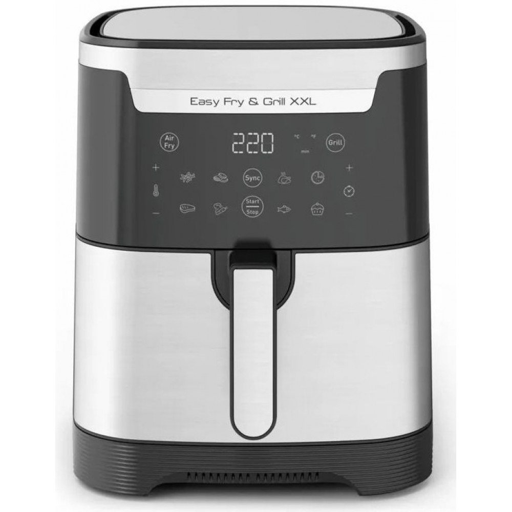 Мультипіч Tefal EasyFry&Grill XXL, 1830Вт, чаша-6.5л, сенсорне керув., 8 програм, пластик, чорно-сірий