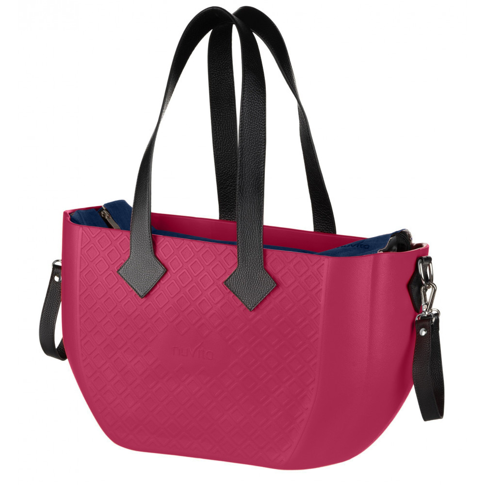 Сумка Nuvita MyMia ручки еко-шкіра, килимок, ремені для коляски, малиново-чорний