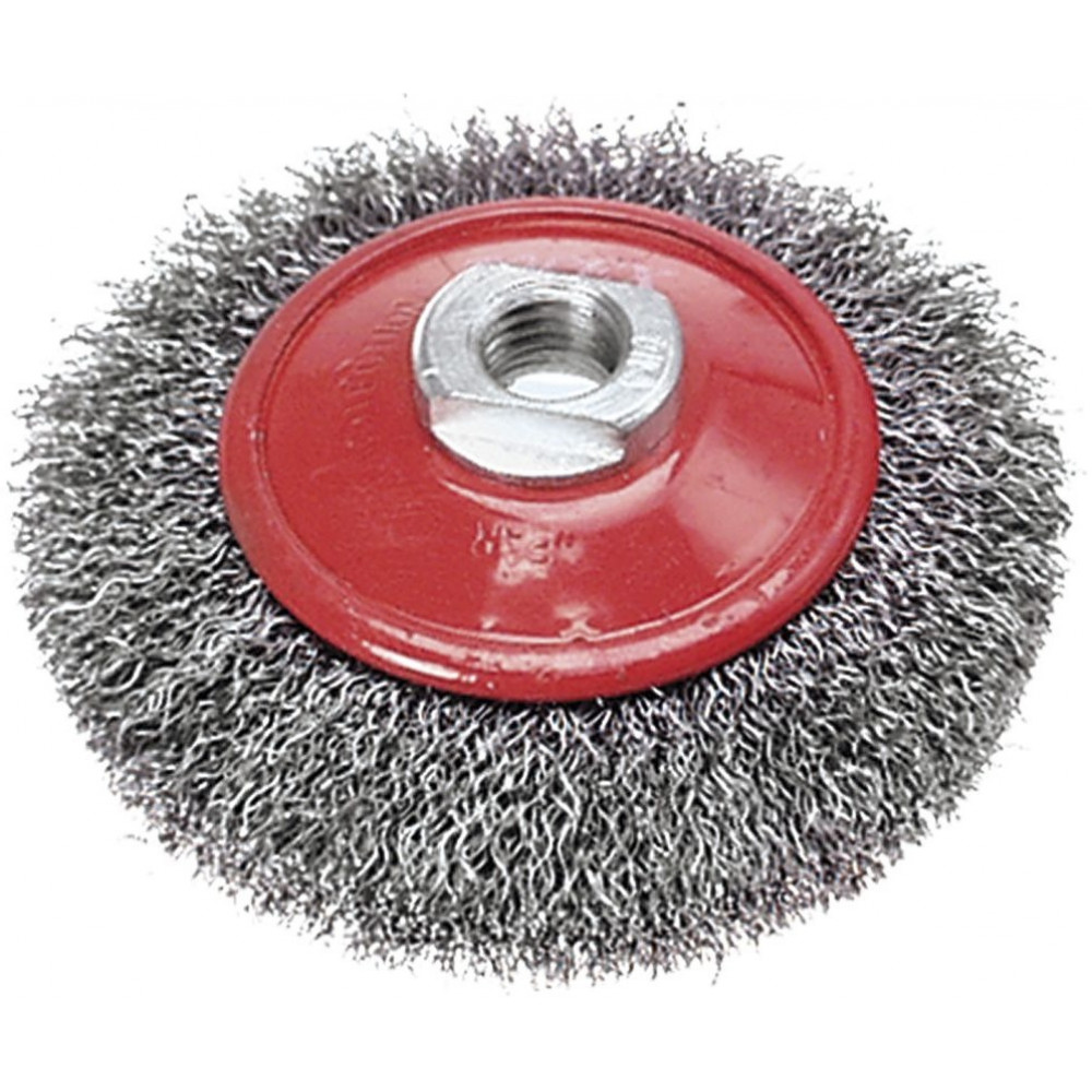 Щітка дискова Verto, рифлений дріт, 100мм, різьблення M14
