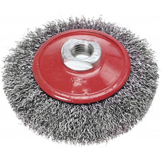 Щітка дискова Verto, рифлений дріт, 100мм, різьблення M14 Щітка дискова Verto, рифлений дріт, 100мм, різьблення M14