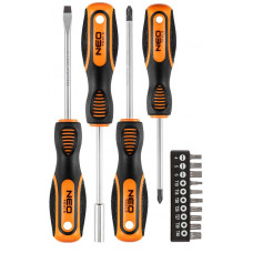 Викрутки Neo Tools набір 14шт, 10 біт, SL,PH,Torx, сталь CrV Викрутки Neo Tools набір 14шт, 10 біт, SL,PH,Torx, сталь CrV