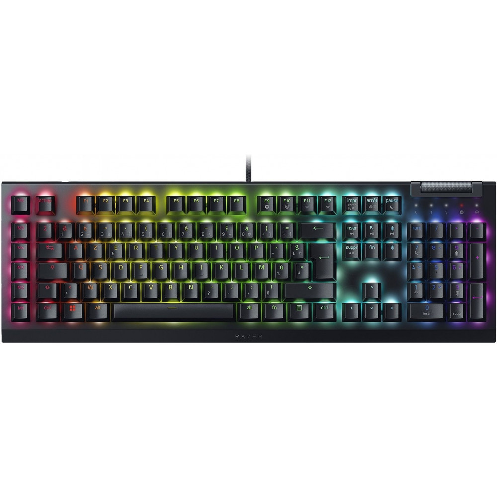 Клавіатура механічна Razer BlackWidow V4 X, 110key, Yellow Switch, USB-A, EN/RU, RGB, чорний