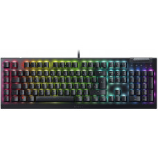 Клавіатура механічна Razer BlackWidow V4 X, 110key, Yellow Switch, USB-A, EN/RU, RGB, чорний