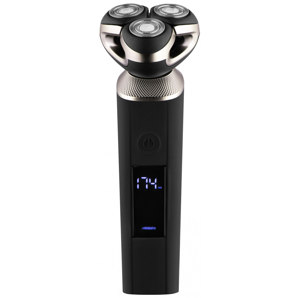 Бритва електр. Ardesto роторна SHRR-B8WDR, 8Вт,  бритв.головок-3, Li-Ion, сух.+волог., чорний