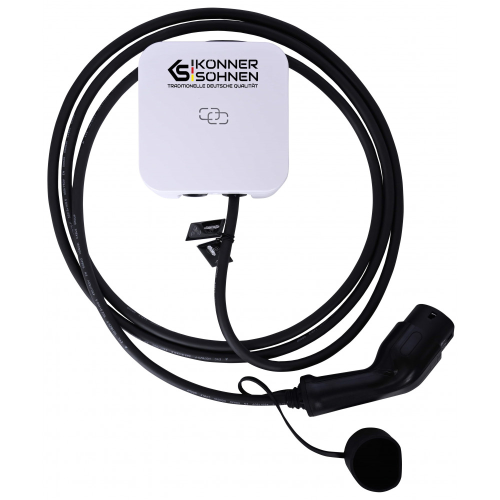 Станція заряджання електромобілів Konner&Sohnen KS P16/3, 3 фази, 400В, 16А, 11кВт, Type 2, IP65, 6кг