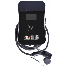 Станція заряджання електромобілів Konner&Sohnen KS X16/3, 400В, 16А, 3Фази, 11кВт, Type 2, IP54, 12кг Станція заряджання електромобілів Konner&Sohnen KS X16/3, 400В, 16А, 3Фази, 11кВт, Type 2, IP54, 12кг
