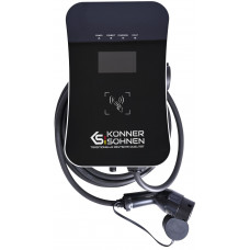 Станція заряджання електромобілів Konner&Sohnen KS X32/1, 230В, 32А,7кВт, Type 2, IP54, 12кг Станція заряджання електромобілів Konner&Sohnen KS X32/1, 230В, 32А,7кВт, Type 2, IP54, 12кг