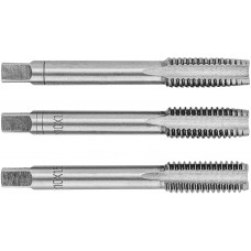 Мітчики TOPEX, 3шт, М10, крок різьблення 1.5мм, 68мм, вольфрамова сталь, футляр Мітчики TOPEX, 3шт, М10, крок різьблення 1.5мм, 68мм, вольфрамова сталь, футляр