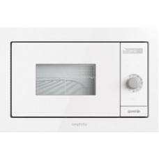 Мікрохвильова піч Gorenje вбудовувана Simplicity, 23л, міх. управл., 900Вт, гриль, дисплей, білий Мікрохвильова піч Gorenje вбудовувана Simplicity, 23л, міх. управл., 900Вт, гриль, дисплей, білий