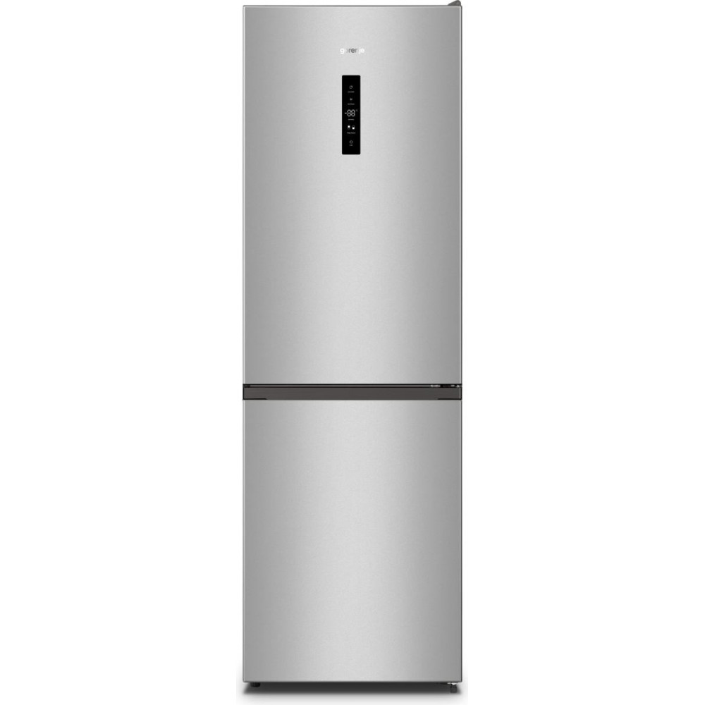 Холодильник Gorenje з нижн. мороз., 185х60х60см, 2 дв., Х- 207л, М- 93л, A+, NoFrost Plus, Fresh zone, дисплей, сірий