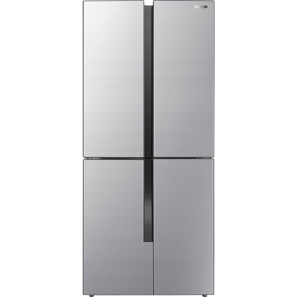 Холодильник SBS Gorenje, 182х64х80см, 4 двері, 265(129)л, А++, Інвертор , Зона св-ті, Внутр. Диспл, Нерж