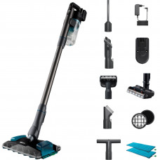 Пилосос Philips безпровідний Aqua Plus, вологе прибирання, конт пил -0.6л, автон. робота до 30хв, вага-1.7кг, НЕРА, турборежим, синій Пилосос Philips безпровідний Aqua Plus, вологе прибирання, конт пил -0.6л, автон. робота до 30хв, вага-1.7кг, НЕРА, турборежим, синій