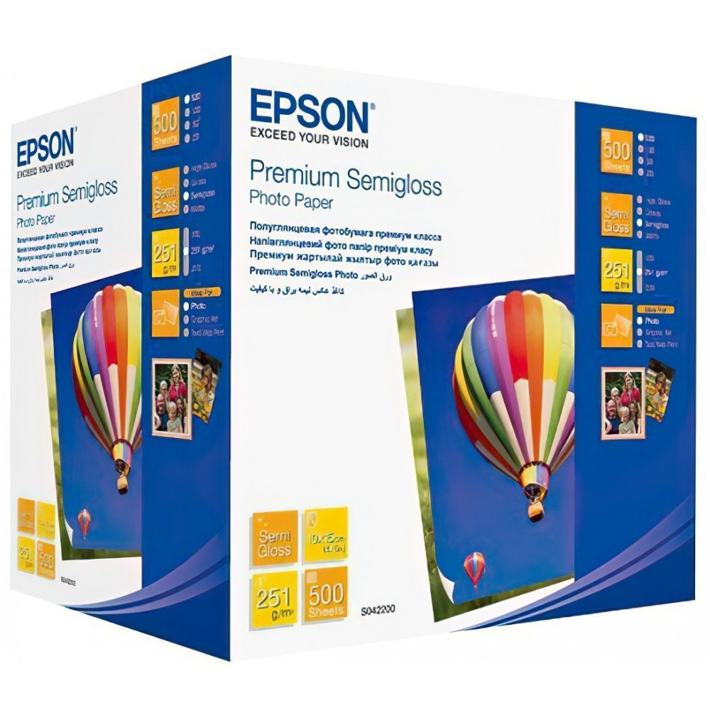 Папір Epson 100mmx150mm Premium Semiglossy Photo Paper, 500арк.