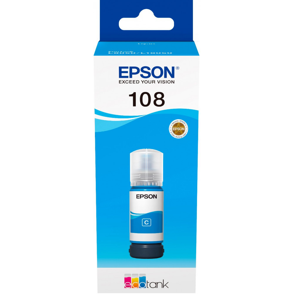 Контейнер з чорнилом Epson 108 EcoTank L8050/L18050 cyan