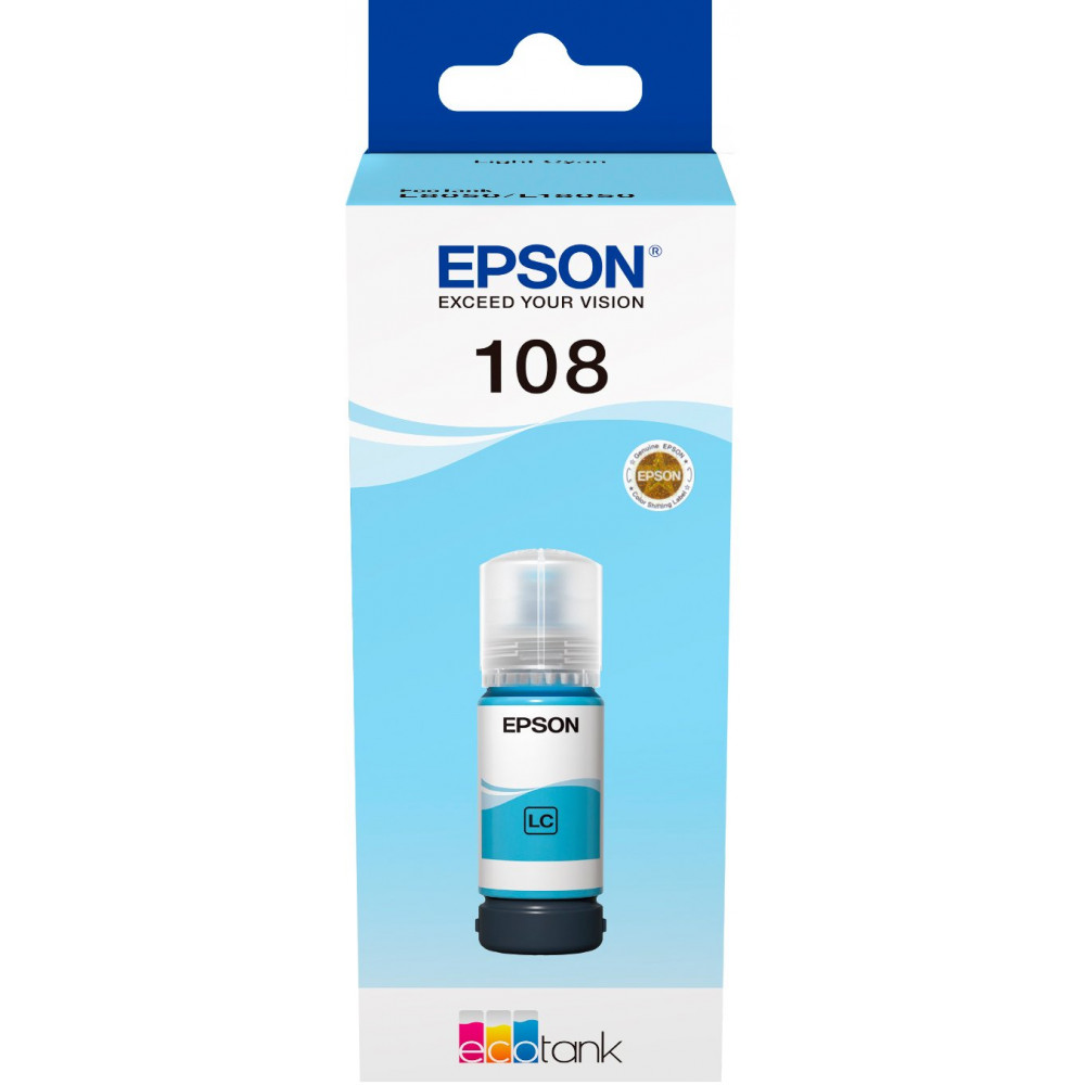 Контейнер з чорнилом Epson 108 EcoTank L8050/L18050 light cyan