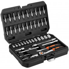 Набір інструментів Neo Tools, набір торцевих головок, 46шт, 1/4 Набір інструментів Neo Tools, набір торцевих головок, 46шт, 1/4