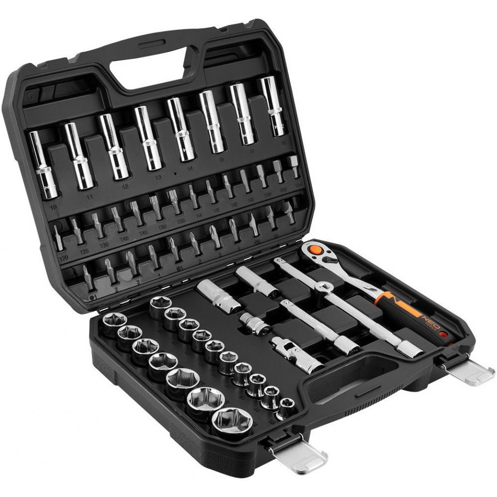 Набір інструментів Neo Tools, набір торцевих головок, 58шт, 1/2