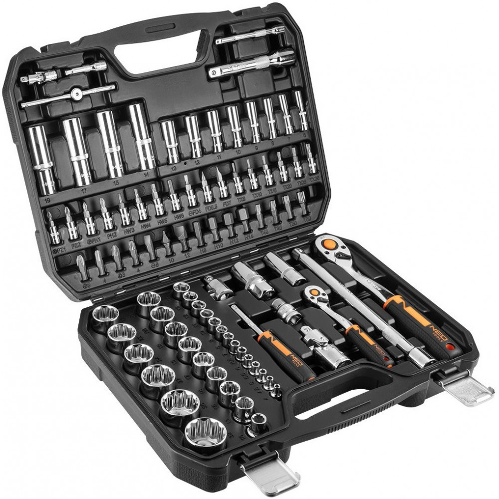 Набір інструментів Neo Tools, набір торцевих головок, 86шт, 1/2