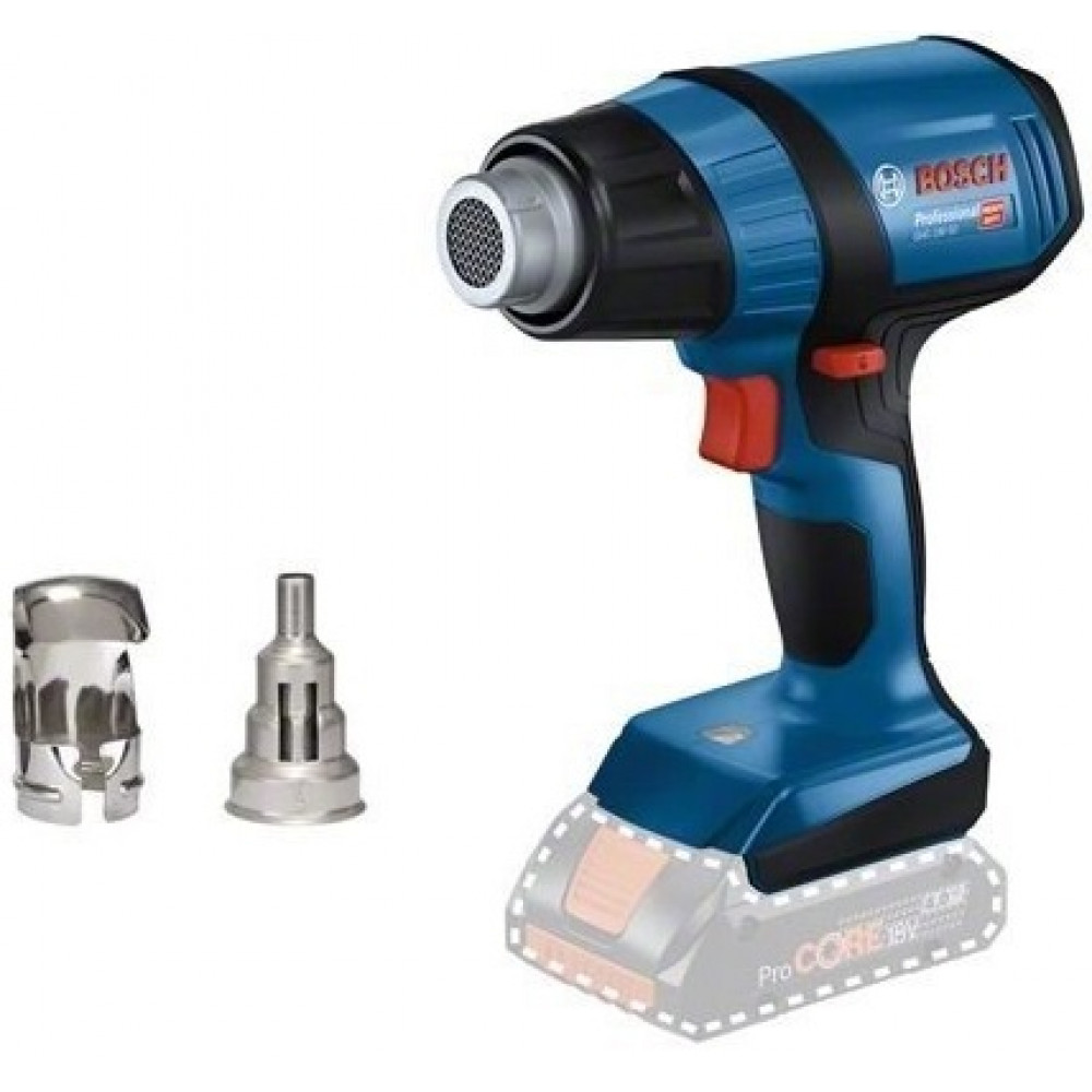 Фен будівельний акумуляторний Bosch Professional GHG 18V-50 18В 300/500°C 175 л/хв 0.59кг без АКБ та ЗП