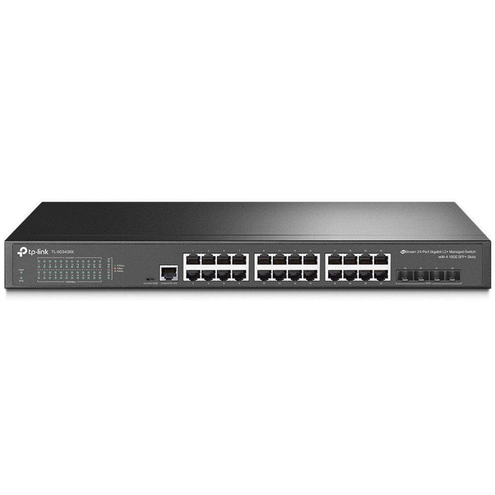 Комутатор TP-LINK TL-SG3428X-UPS 24xGE, 4xSFP+, Керований L2