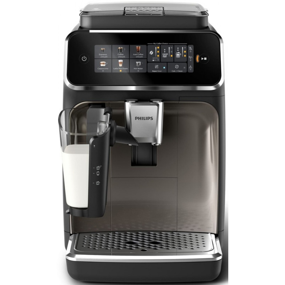 Кавомашина Philips Series 3300 1.8л, зерно + мелена, автомат.капучинатор, дисплей, авторецептів - 6, чорний