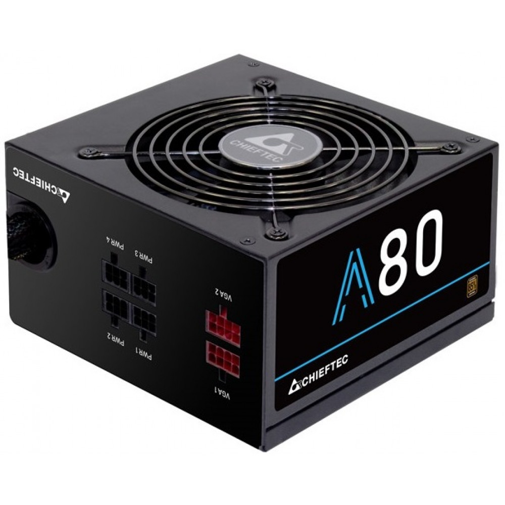 Блок живлення CHIEFTEC A-80  (650W), >85%, 120мм, 1xMB 24pin(20+4), 1xCPU 8pin(4+4), 4xMolex, 6xSATA, 2xPCIe 8pin(6+2), Modular
