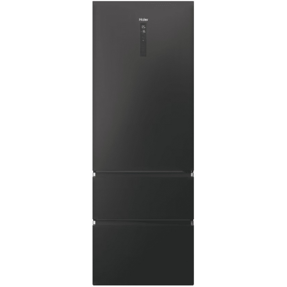 Холодильник Haier багатодверний, 200.6x70х67.5, холод.відд.-343л, мороз.відд.-140л, 3дв., А++, NF, інв., дисплей, зона нульова, чорний
