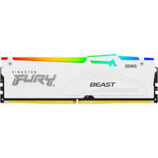 Пам'ять ПК Kingston DDR5 32GB 5200 FURY Beast  RGB XMP Білий