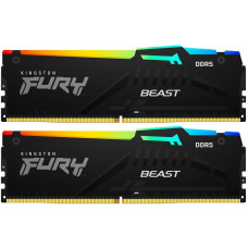 Пам'ять ПК Kingston DDR5 64GB KIT (32GBx2) 5600 FURY Beast RGB XMP