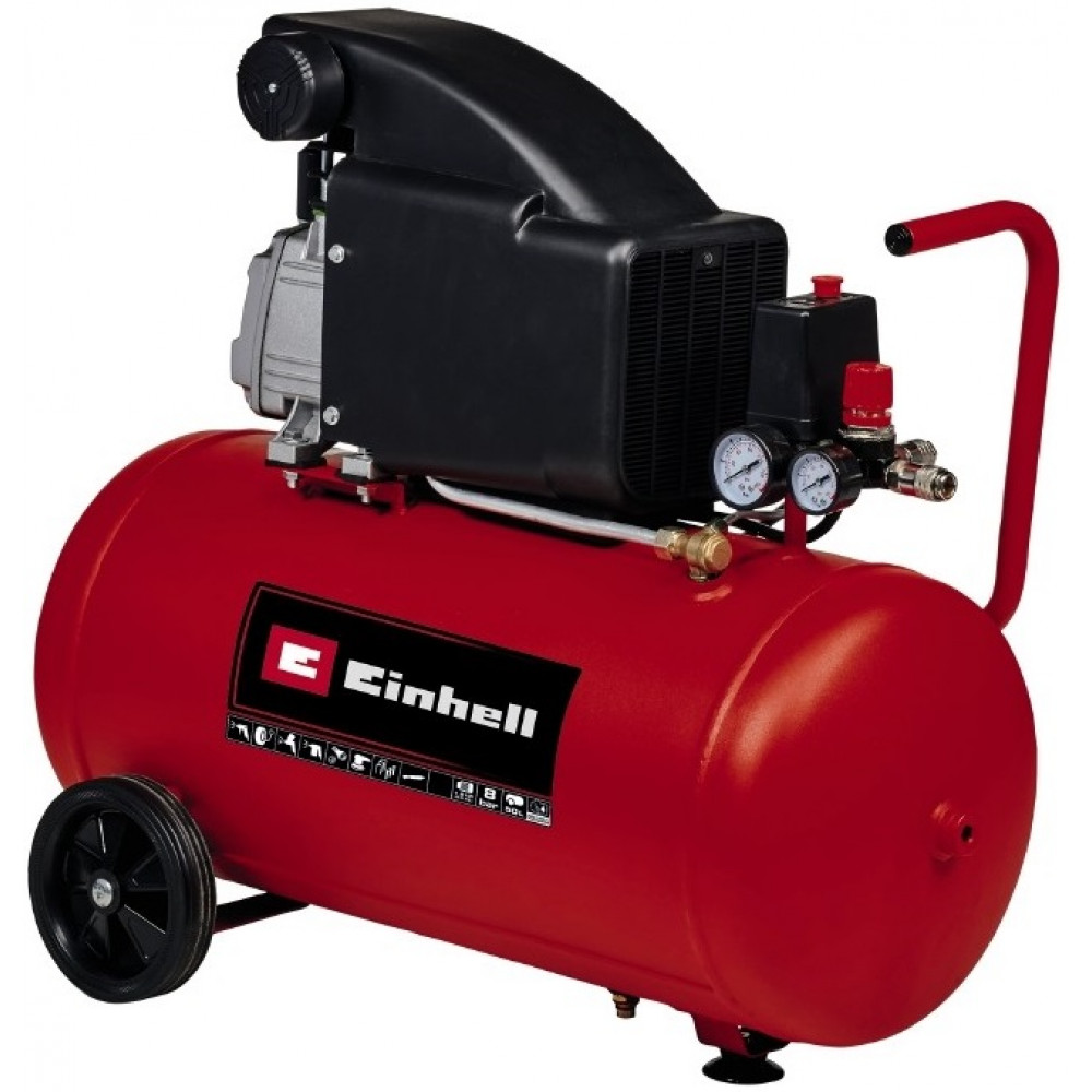 Компресор повітряний Einhell TC-AC 270/50/8, масляний, 1800Вт, 50л, 270л/хв, 8бар, 30.08кг
