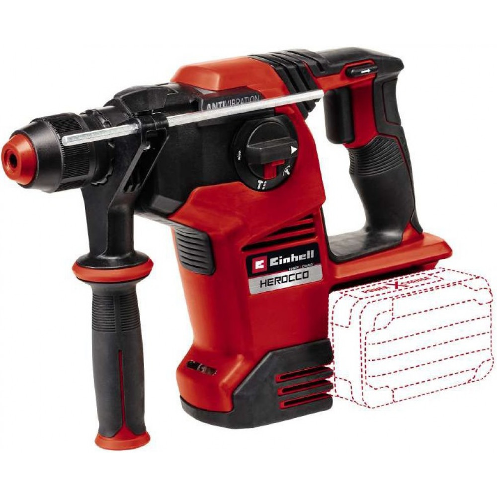 Перфоратор акумуляторний Einhell Professional HEROCCO 36/28 SDS-plus безщітковий 36В(18+18) 3.2Дж 3.35кг кейс без АКБ та ЗП