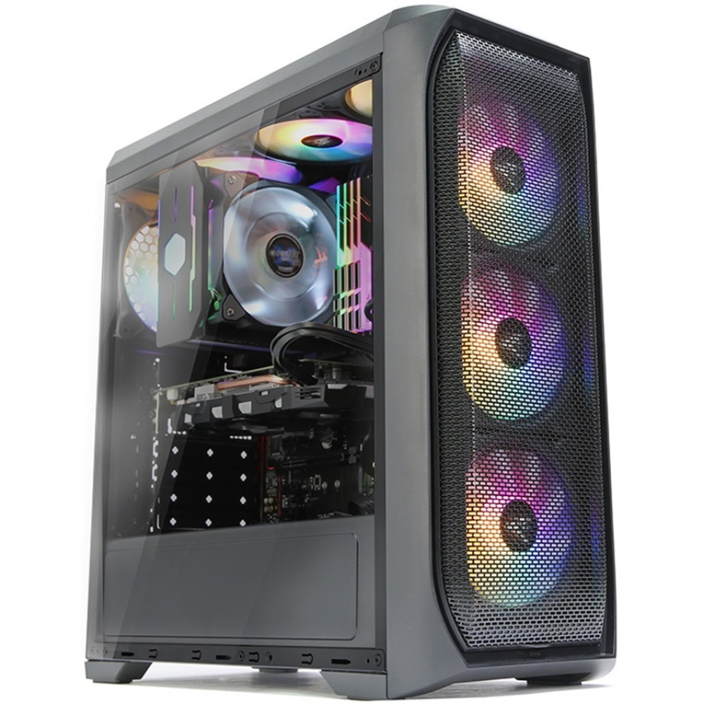 Корпус Zalman N5 MF без БЖ, 1xUSB3.0, 2xUSB2.0, 4x120мм RGB, VGA 365мм, LCS ready, Acrylic Side Panel, ATX, чорний
