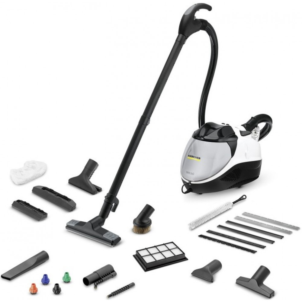 Паропилосос Karcher SV 7, 2200Вт, вологе прибирання, вода -0.45л, HEPA, обробка парою, біло-чорний