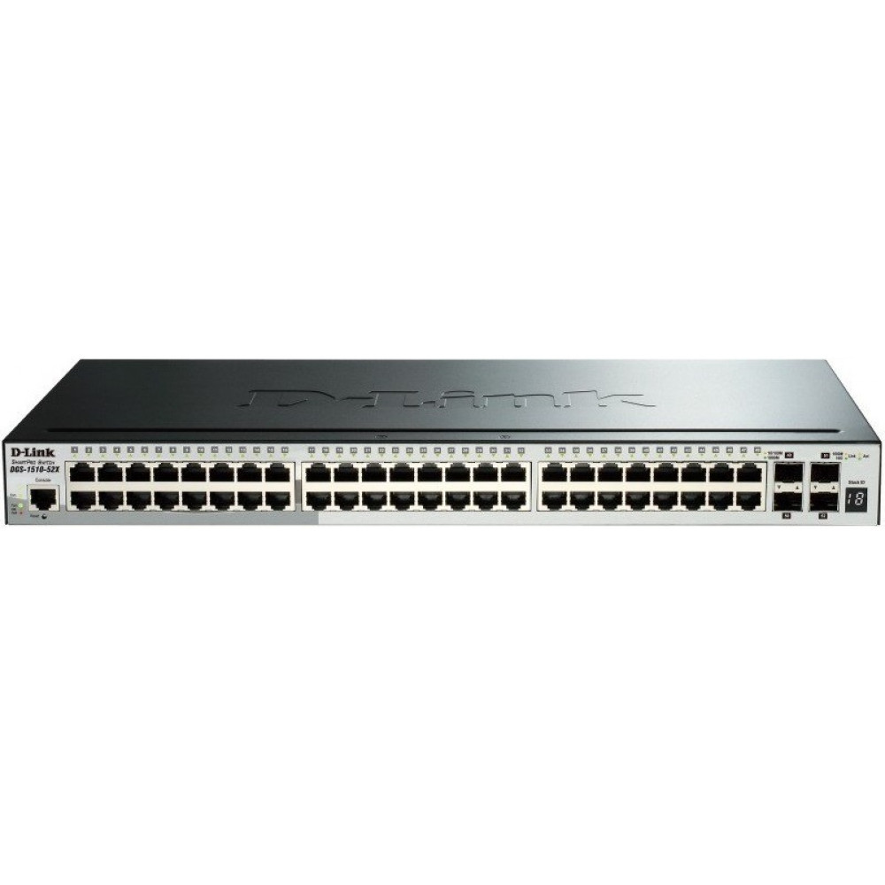 Комутатор D-Link DGS-1520-52 48xGE, 2x10GE, 2xSFP+, Керований, L2+
