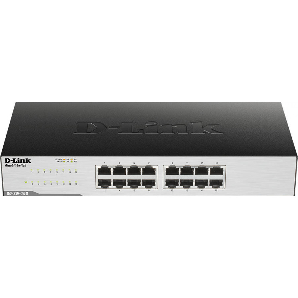 Комутатор D-Link GO-SW-16G 16xGE, Desktop, Некерований